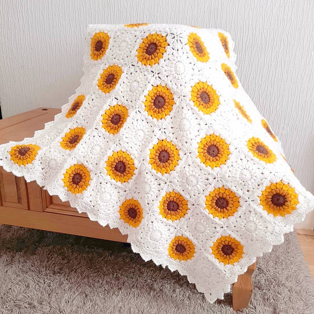 Sunflower baby blanket