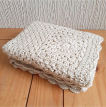 Load image into Gallery viewer, Beautiful beige colour baby/lap blanket. Gorgeous keepsake item.
